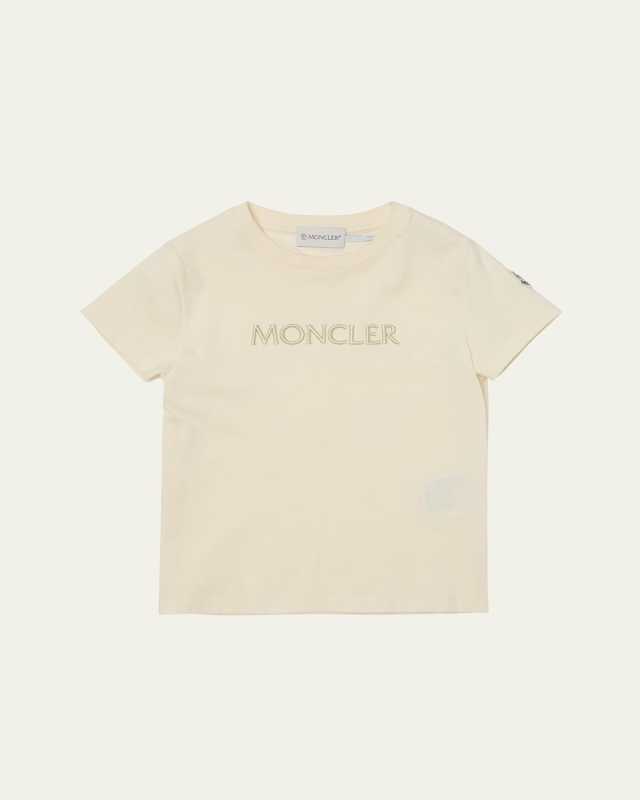 Girl's Tonal Embroidered Logo Short-Sleeve T-Shirt, Size 8-